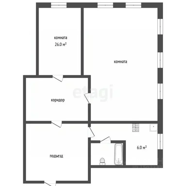 1-к кв. Владимирская область, Муром Красноармейская ул., 5 (36.0 м) - Фото 2