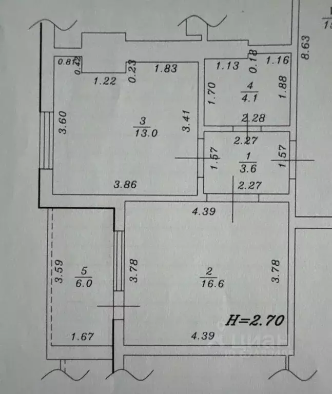 1-к кв. Краснодарский край, Анапа ул. 40 лет Победы, 1Б (43.3 м) - Фото 2