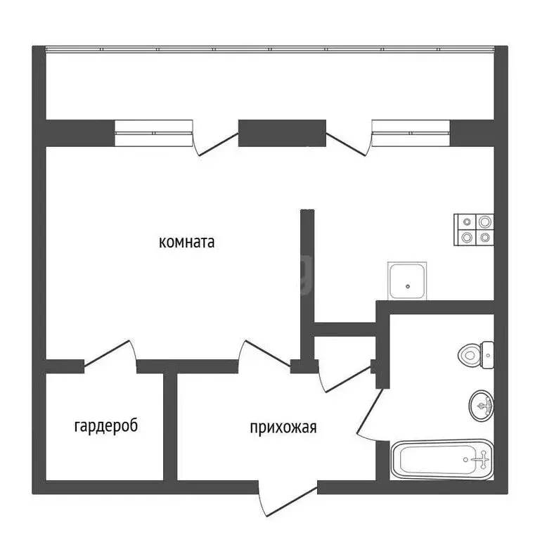 1-комнатная квартира: Тюмень, Холодильная улица, 136к1 (34 м) - Фото 1