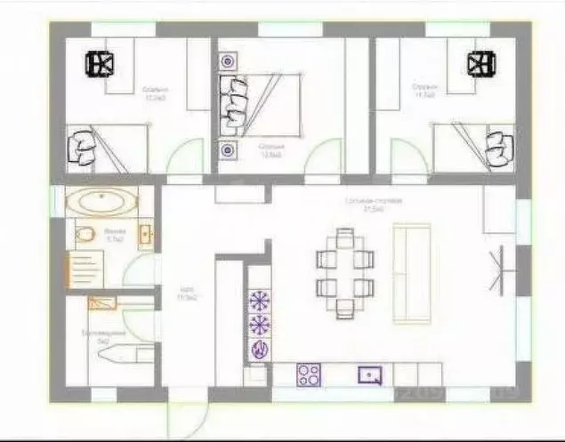 Дом в Пермский край, Добрянский муниципальный округ, д. Конец Гор ул. ... - Фото 1