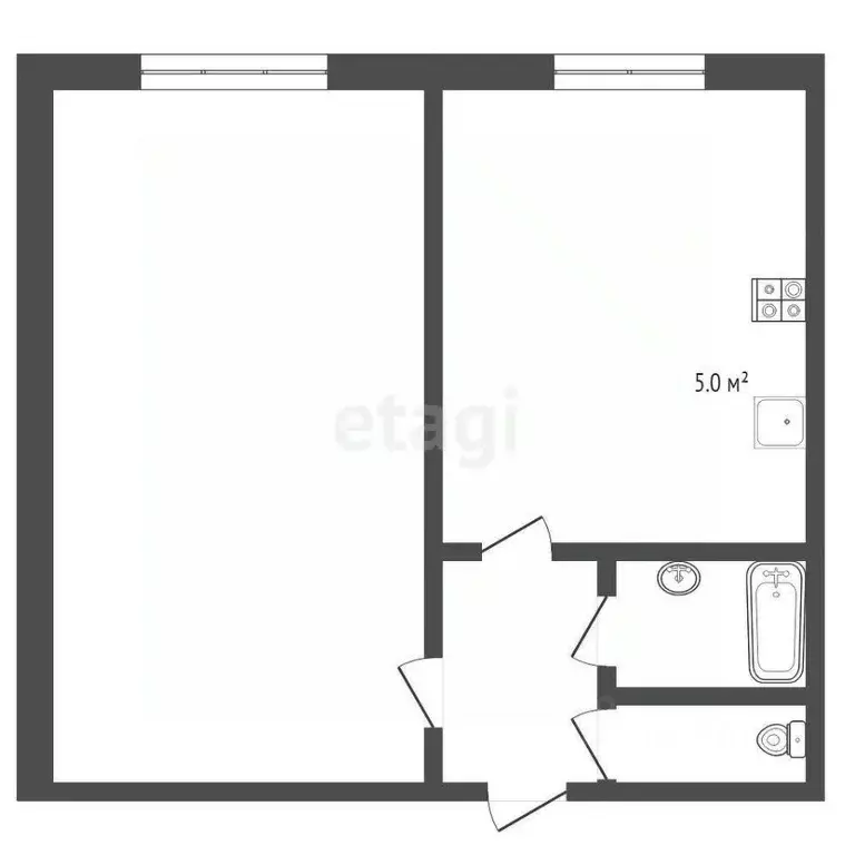 1-к кв. Ханты-Мансийский АО, Сургутский район, пос. Солнечный ул. ... - Фото 1