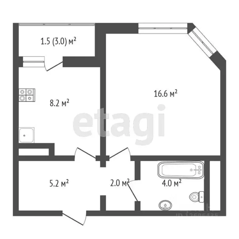 1-к кв. Москва Левобережная ул., 4к8 (36.0 м) - Фото 0