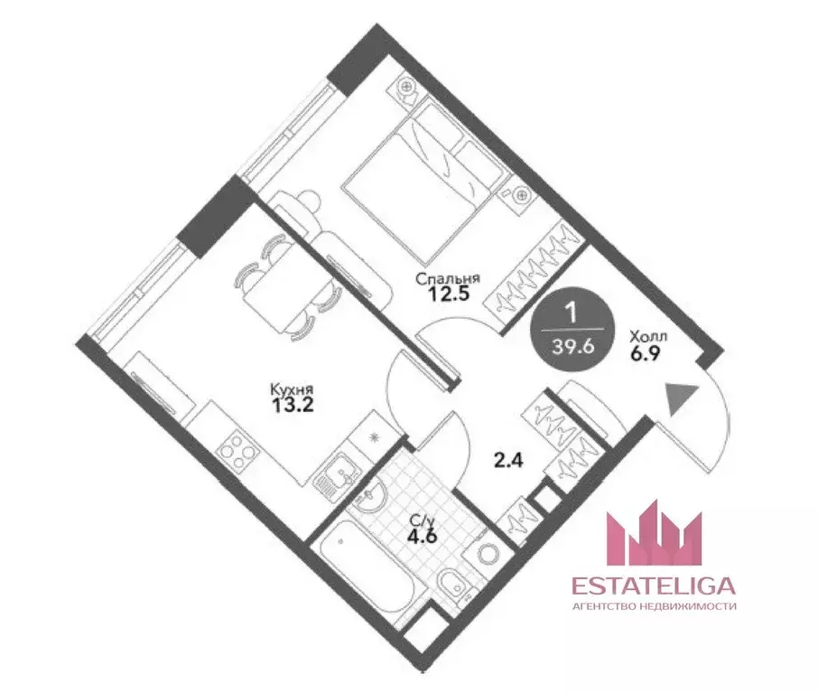 1-к кв. Москва Летниковская ул., 6к2 (39.6 м) - Фото 1