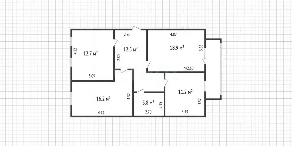 3-к кв. Белгородская область, Белгородский район, Северный городское ... - Фото 2