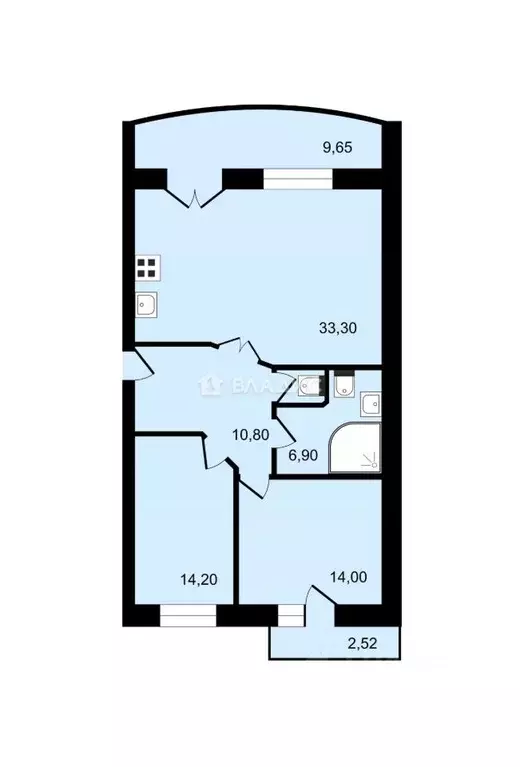 2-к кв. Ивановская область, Иваново ул. Зверева, 17 (92.0 м) - Фото 1