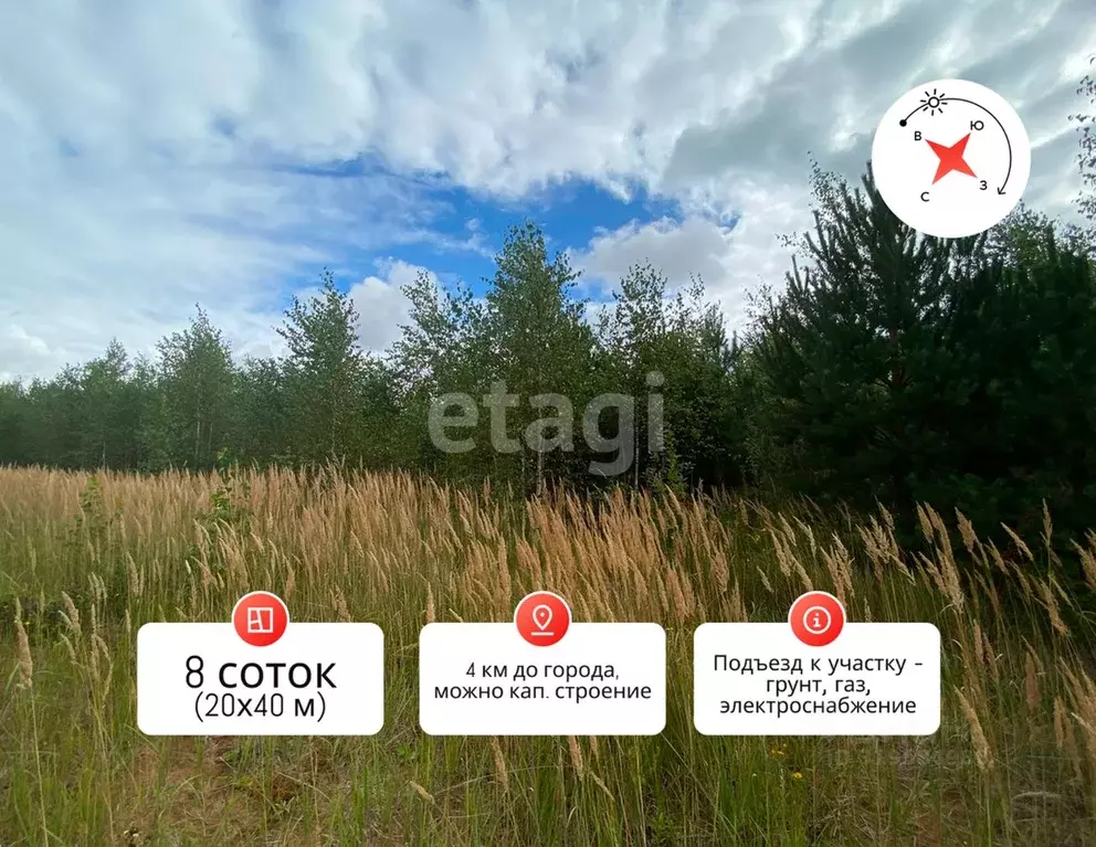 Участок в Костромская область, Костромской район, Бакшеевское с/пос, ... - Фото 1