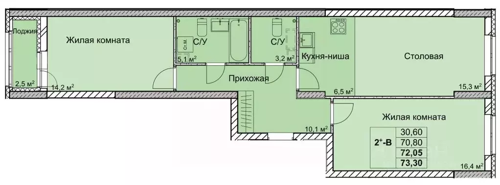 2-к кв. Нижегородская область, Нижний Новгород 1-я Оранжерейная ул., ... - Фото 0