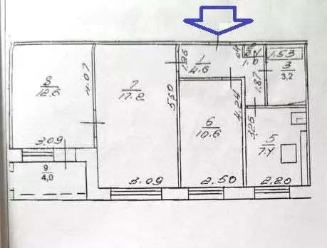 3-к. квартира, 58 м, 5/9 эт. - Фото 0