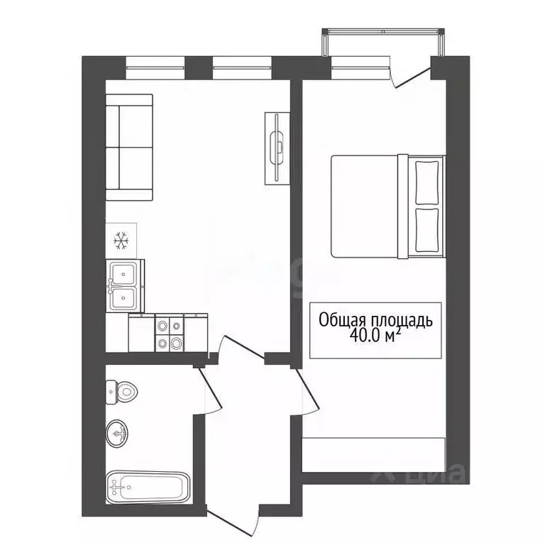 Студия Новосибирская область, Мошковский район, пос. Октябрьский ул. ... - Фото 1