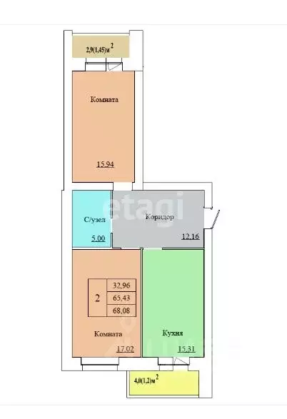 2-к кв. Ярославская область, Ярославль ул. Белинского, 17А (68.08 м) - Фото 0