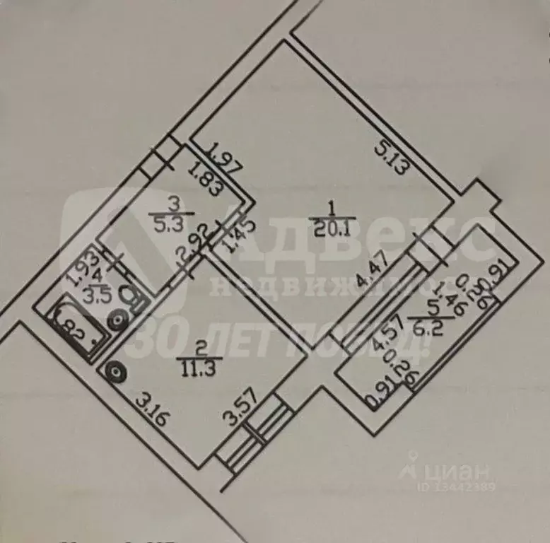 1-к кв. Тюменская область, Тюмень Микрорайон мыс, ул. Малиновского, 8 ... - Фото 2