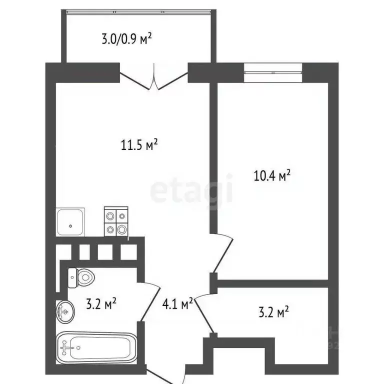 1-к кв. Ярославская область, Ярославль Чернопрудная ул., 37 (33.0 м) - Фото 2