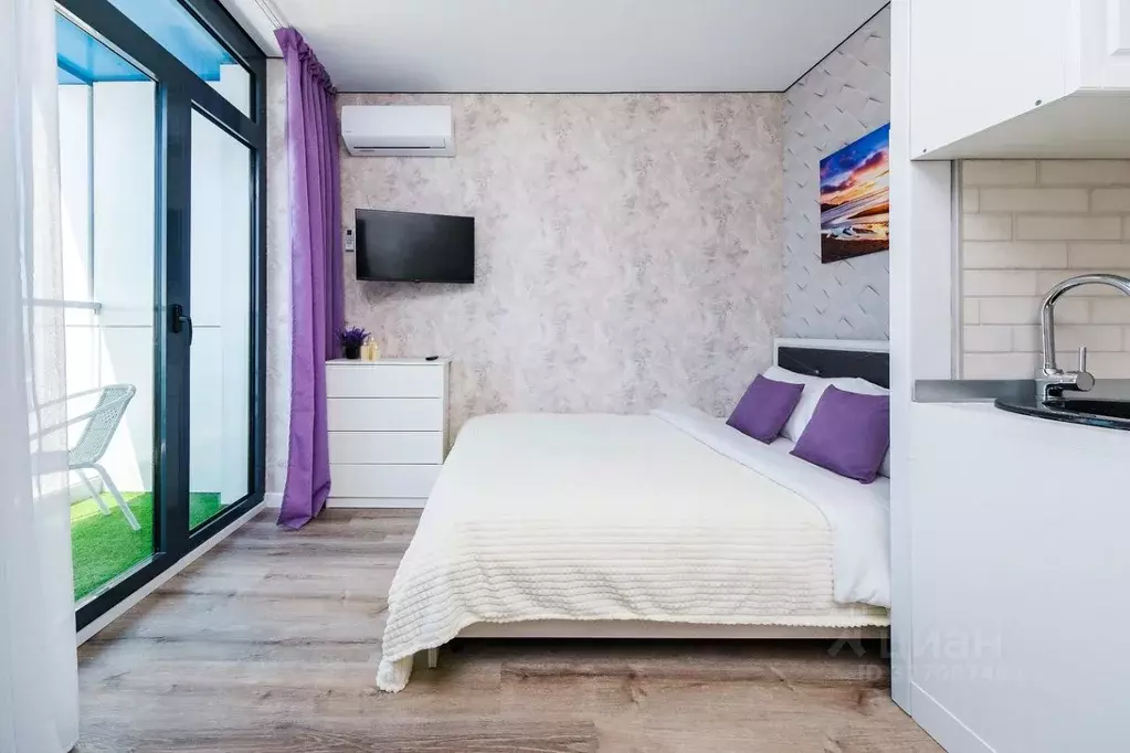 Студия Краснодарский край, Сочи Бытха мкр, ул. Ясногорская, 16/2к8 ... - Фото 1