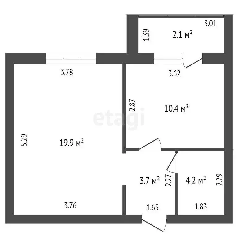 1-комнатная квартира: Стерлитамак, улица Артёма, 134 (38.2 м) - Фото 0