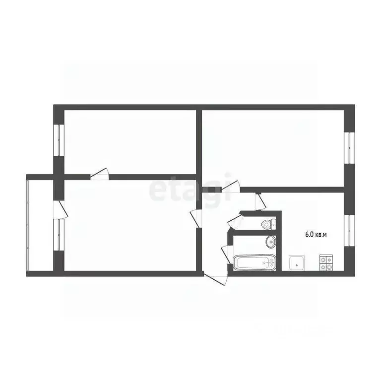 3-к кв. Тюменская область, Тюмень Кольский пер., 1 (58.9 м) - Фото 2