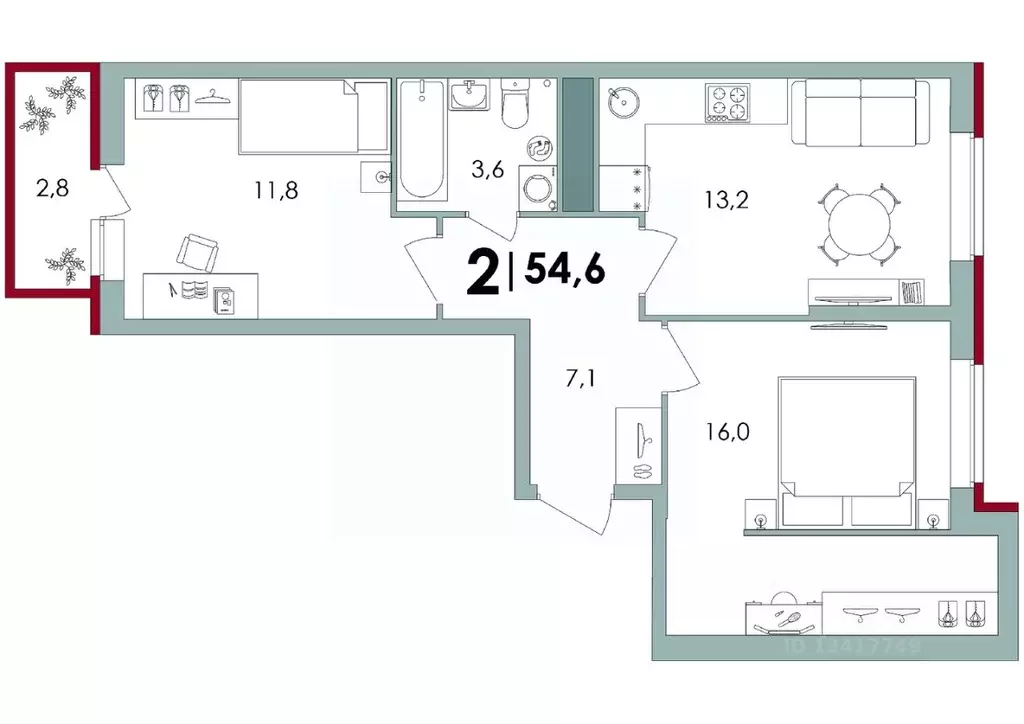 2-к кв. Тверская область, Калининский муниципальный округ, д. Батино ... - Фото 1