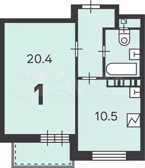 Аукцион: 1-к. квартира, 39,5 м, 11/17 эт. - Фото 1