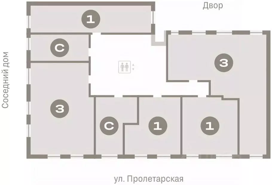 1-к кв. Курганская область, Курган Центральный жилрайон, Дом Кино ... - Фото 1