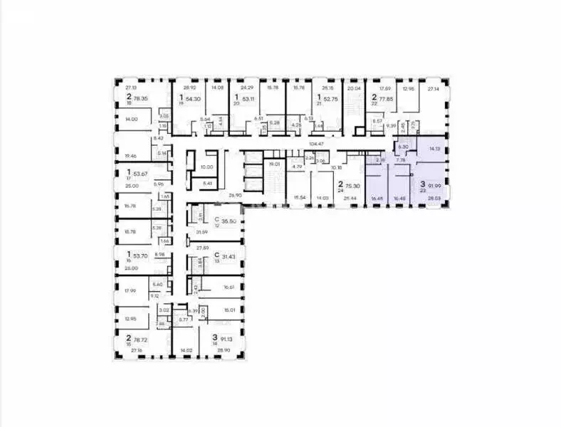3-комнатная квартира: Москва, 1-я улица Ямского Поля, 26 (91.99 м) - Фото 0