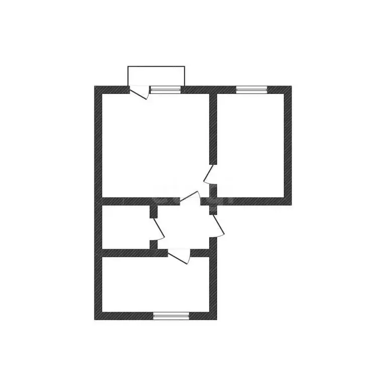 2-комнатная квартира: Заря, Центральная улица, 26 (48.2 м) - Фото 0
