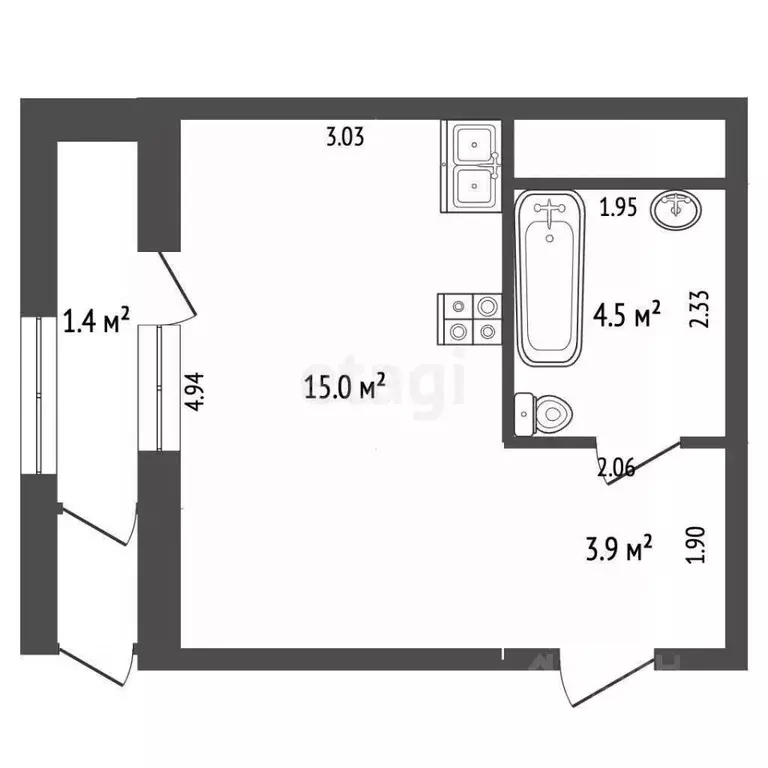 Студия Москва Филатов Луг жилой комплекс, ул. Картмазовские Пруды, 2к2 ... - Фото 2