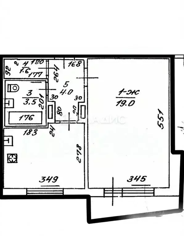 1-к кв. Калининградская область, Калининград Зеленая ул., 21 (37.7 м) - Фото 2