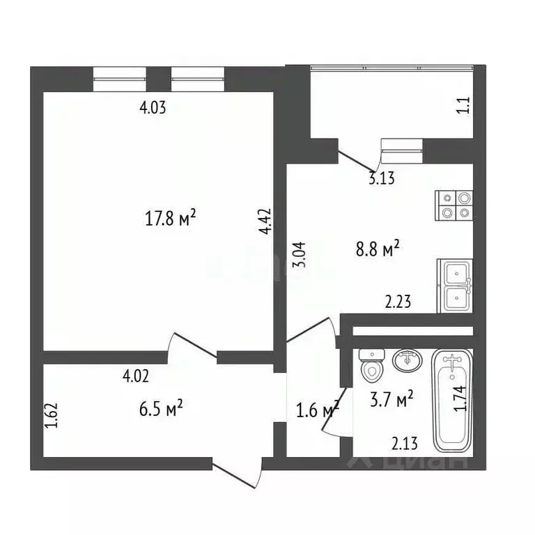 1-к кв. Московская область, Балашиха Железнодорожный мкр, ул. ... - Фото 1