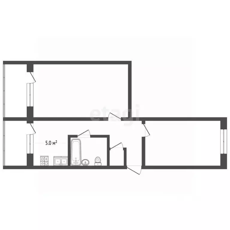 2-к кв. Крым, Алупка ул. Западная, 21 (54.0 м) - Фото 1