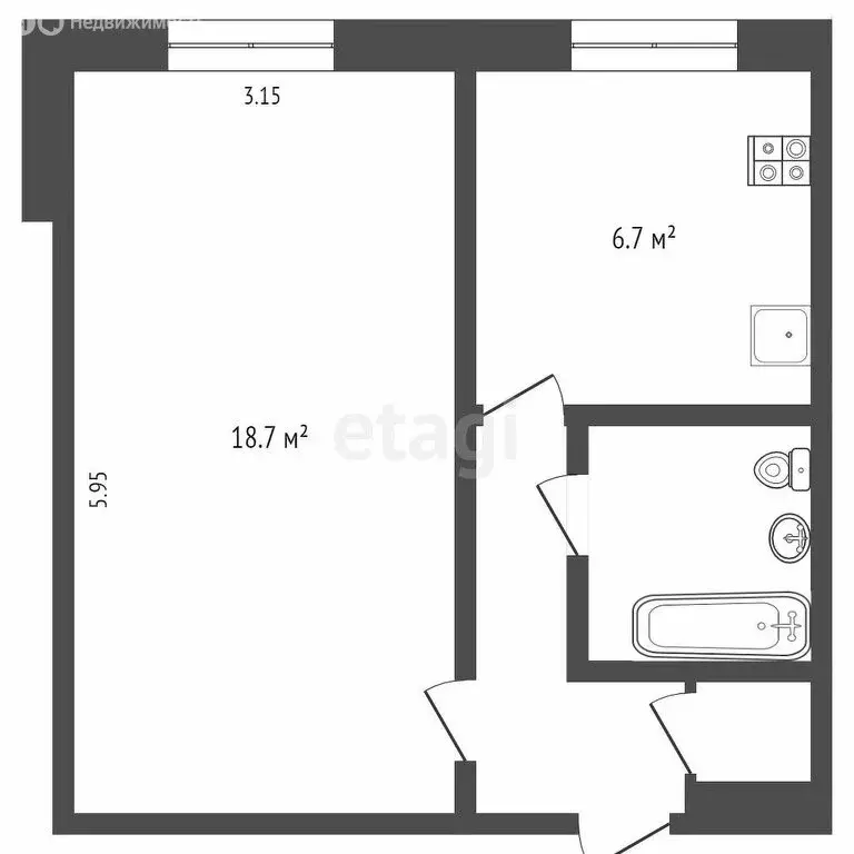 1-комнатная квартира: Москва, Снайперская улица, 10к1 (32.4 м) - Фото 0
