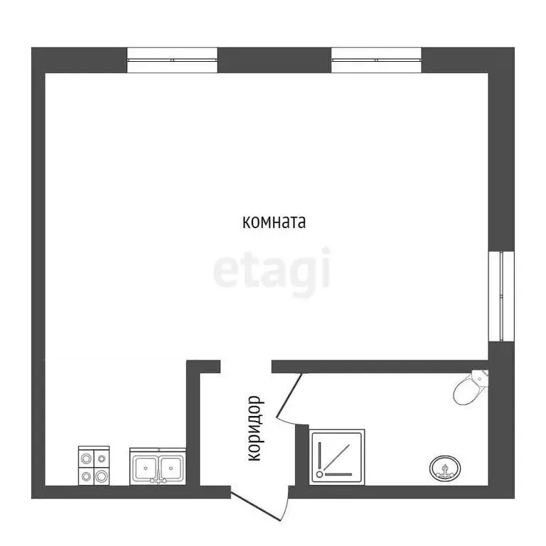 Квартира-студия: Ирбит, улица Володарского, 4 (26.6 м) - Фото 0