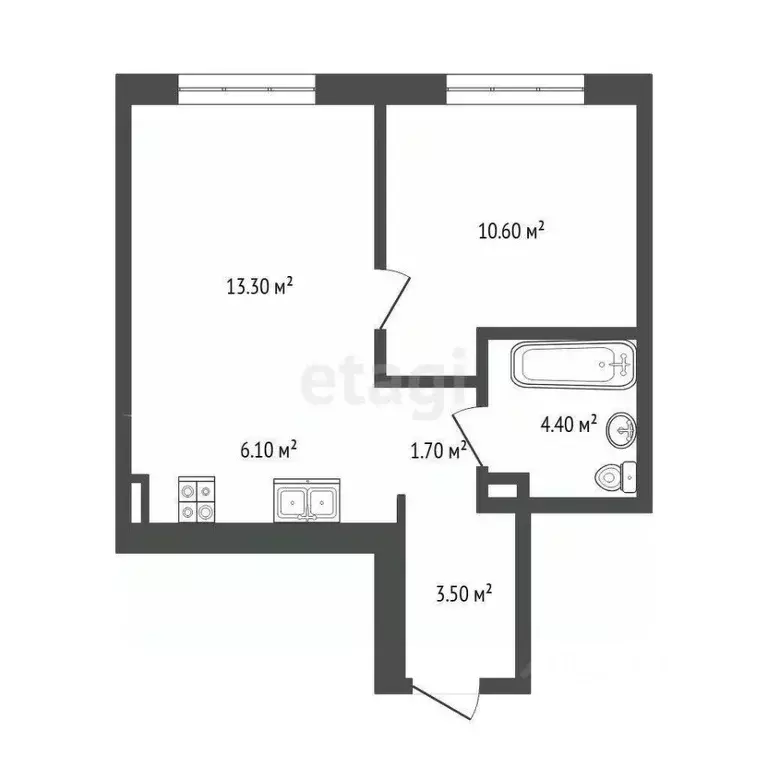 1-к кв. Тюменская область, Тюмень ул. Червишевский Тракт, 25 (38.2 м) - Фото 0