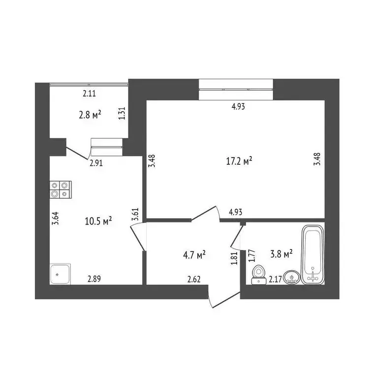 1-комнатная квартира: Стерлитамак, улица Артёма, 64 (37.8 м) - Фото 1