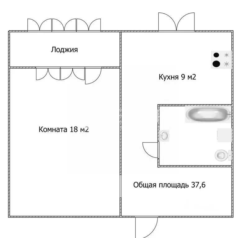 1-к кв. Ярославская область, Ярославль ул. Менделеева, 25 (37.6 м) - Фото 2