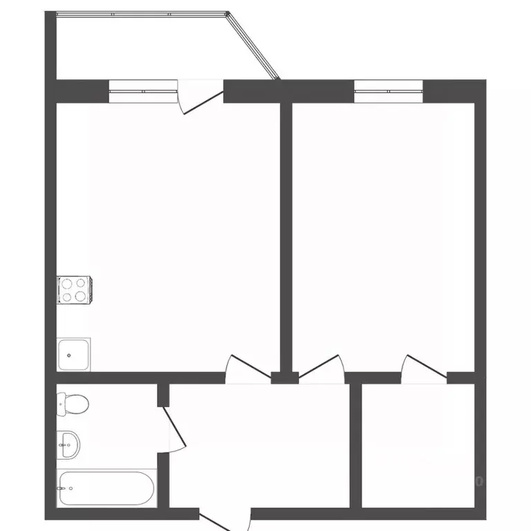 1-к кв. Тюменская область, Тюмень ул. Газопромысловая, 1к1 (37.4 м) - Фото 2