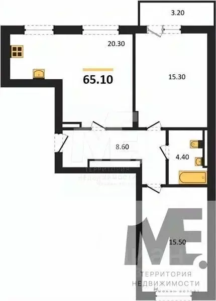 2-к кв. Калининградская область, Калининград Московское кв-л,  (65.1 ... - Фото 0