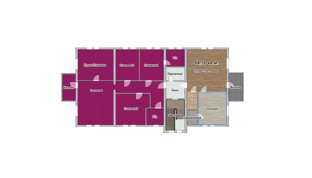 3-к кв. Калининградская область, Янтарный пгт ул. Облепиховая, 58 ... - Фото 1