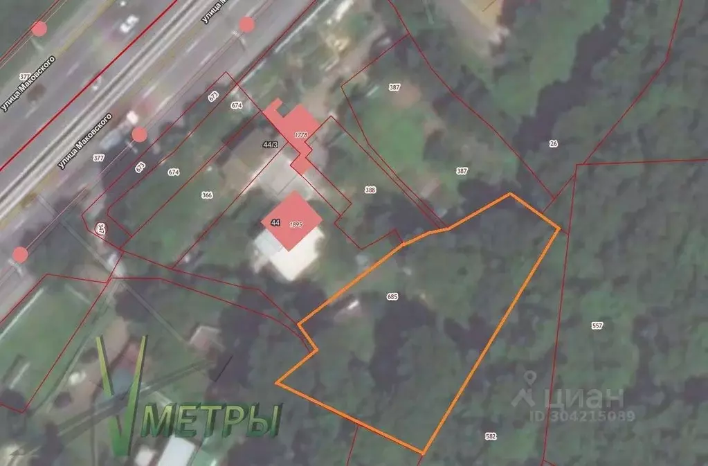 Участок в Приморский край, Владивосток ул. Маковского, 44 (13.0 сот.) - Фото 1