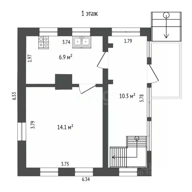 Дом в Архангельская область, Приморский муниципальный округ, Рыжик СТ ... - Фото 1