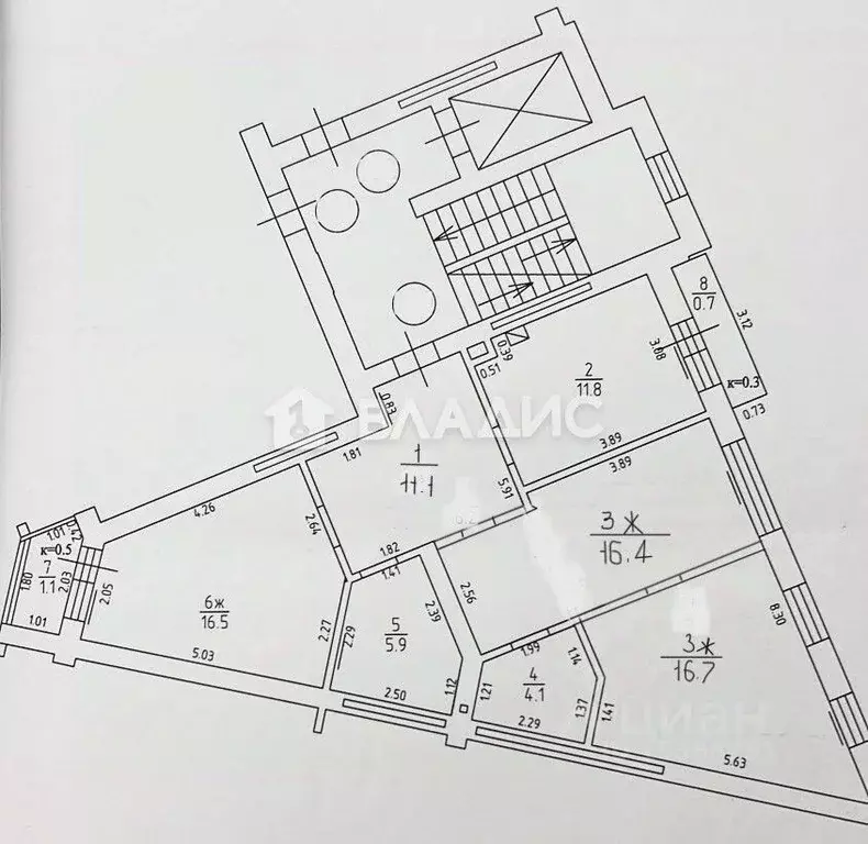 3-к кв. Калининградская область, Калининград Советский просп., 43 ... - Фото 2