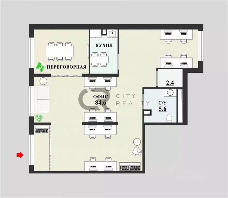 Офис в Санкт-Петербург ш. Революции, 3к2 (100 м) - Фото 2