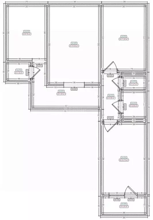 3-к кв. Тульская область, Тула ул. Галкина, 10 (66.2 м) - Фото 1