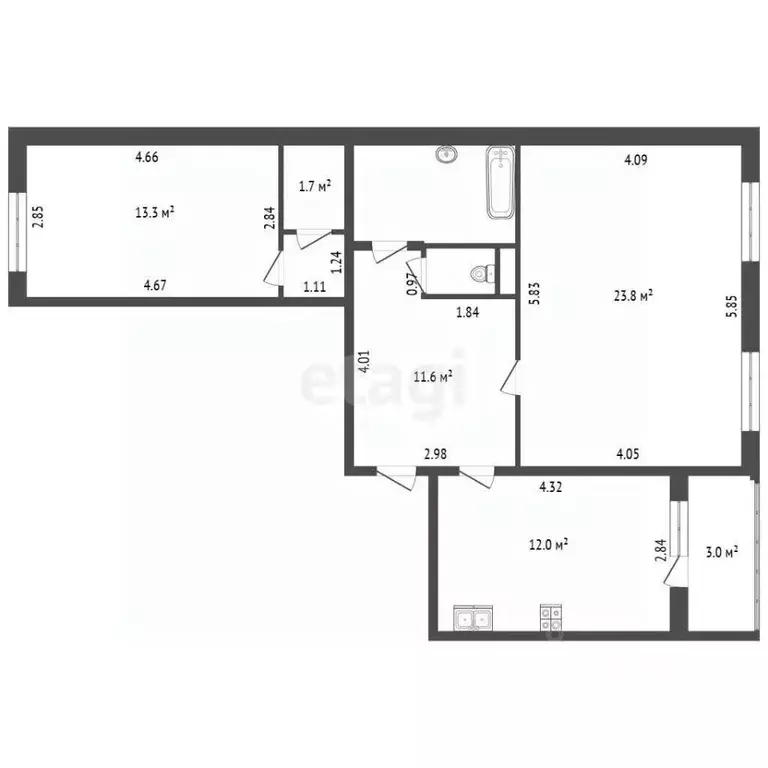 2-к кв. Санкт-Петербург Дунайский просп., 3К2 (68.5 м) - Фото 2