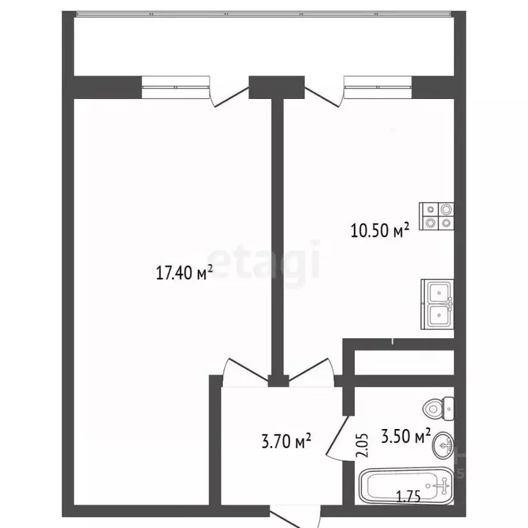1-к кв. Краснодарский край, Анапа ул. Омелькова, 93 (35.3 м) - Фото 2