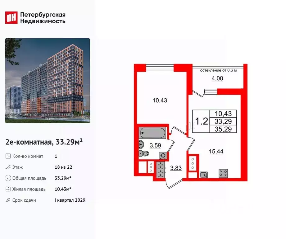 1-к кв. Ленинградская область, Всеволожский район, Свердловское ... - Фото 1