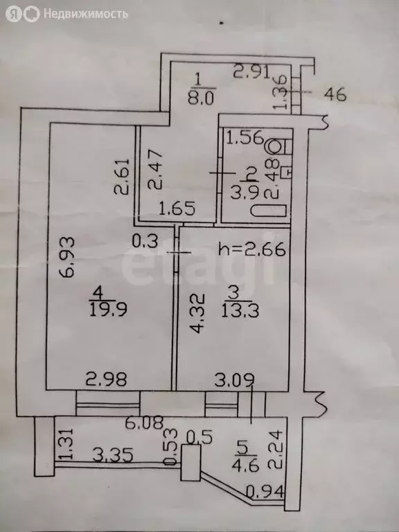 1-комнатная квартира: Казань, улица Заслонова, 3 (45.1 м) - Фото 1