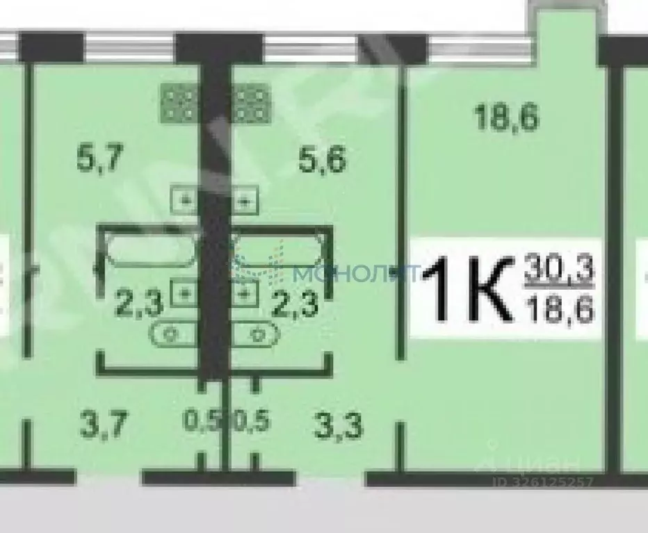 1-к кв. Нижегородская область, Нижний Новгород Кузнечиха жилрайон, ... - Фото 2