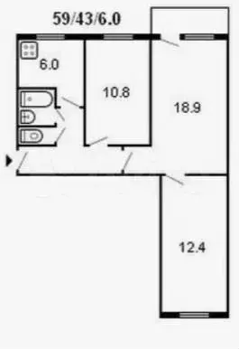 3-к. квартира, 56 м, 8/9 эт. - Фото 0