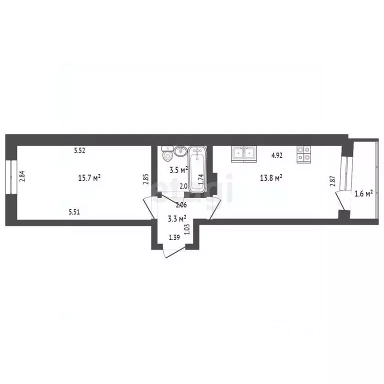 1-к кв. Мордовия, Саранск Солнечная ул., 3 (36.3 м) - Фото 1