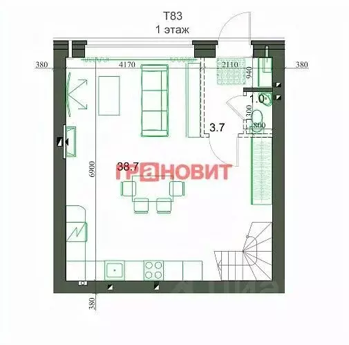 Таунхаус в Новосибирская область, Новосибирский район, Мичуринский ... - Фото 2