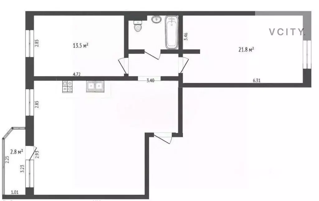 3-к кв. Московская область, Одинцовский городской округ, Лесной ... - Фото 2